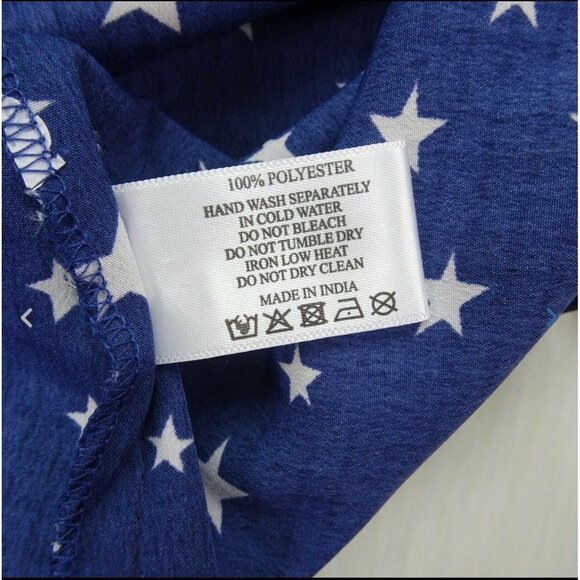 America & Beyond Americana Cover-up Dress Swimwear Beach Stars Size M - Picture 8 of 11